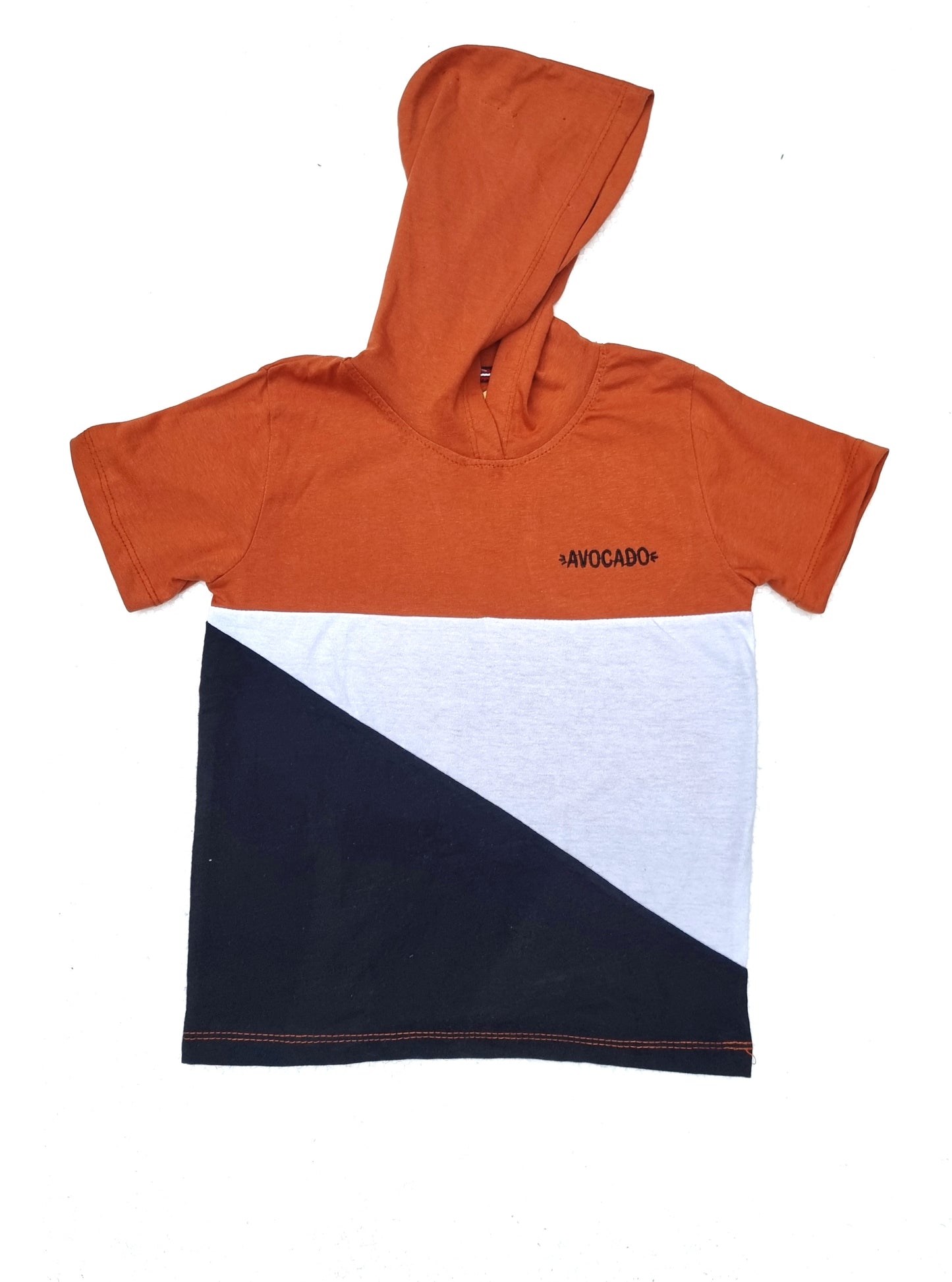 Brown Panel Hoodie