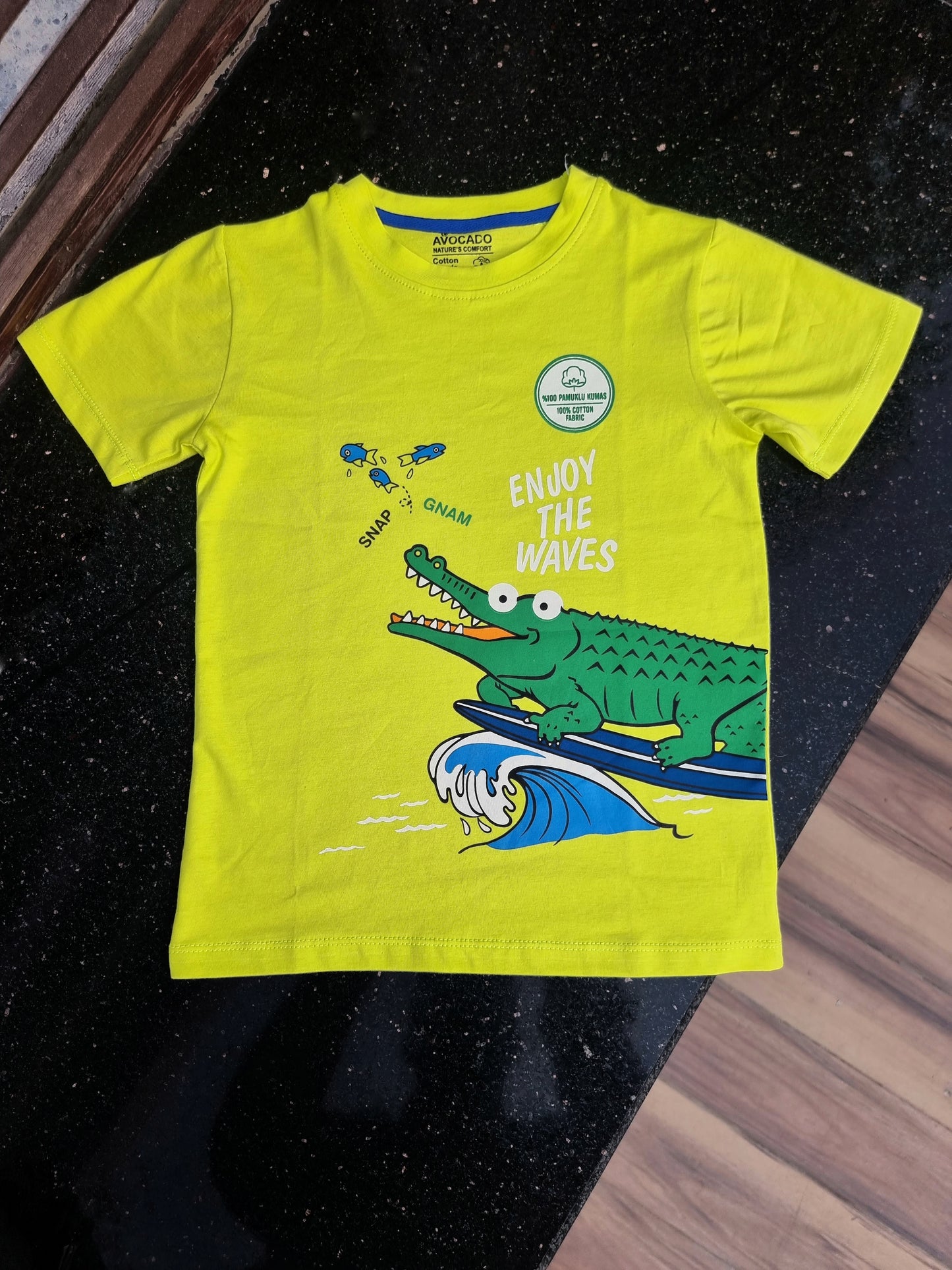 Crocodille And Fun Fishes T-shirt